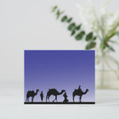 Drie wijze Mannen op hun tocht met hun kamelen Briefkaart (Staand voorkant)