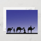 Drie wijze Mannen op hun tocht met hun kamelen Briefkaart (Voorkant / Achterkant)