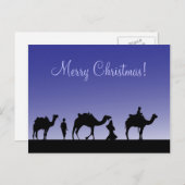 Drie wijze Mannen op hun tocht met hun kamelen Feestdagenkaart (Voorkant / Achterkant)