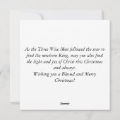 Drie Wijze Mannen - Platte Kerst Kaart (Achterkant)