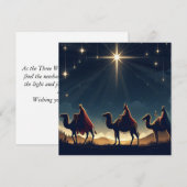 Drie Wijze Mannen - Platte Kerst Kaart (Voorkant / Achterkant)