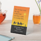 drie Wijze Mannen Religieuze Kerstmis Reclamebord Met Voetstuk (Insitu)