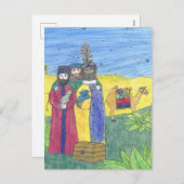 Drie wijze mannen vakantie-briefkaart feestdagenkaart (Voorkant / Achterkant)