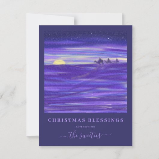 Drie wijze Mannen Waterverf aangepaste kerst Feestdagenkaart (Voorkant)