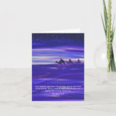 Drie Wijze Mannen Waterverf Christelijk Religieus Feestdagen Kaart (Voorkant)