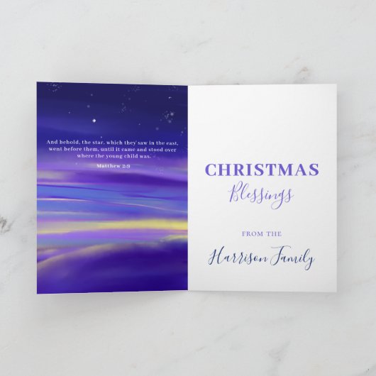 Drie wijze Mannen Waterverf Feestdagen Kaart (Binnen)