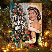 Drie wijze Mannen? Wees een serieuze retro grappig Feestdagen Kaart