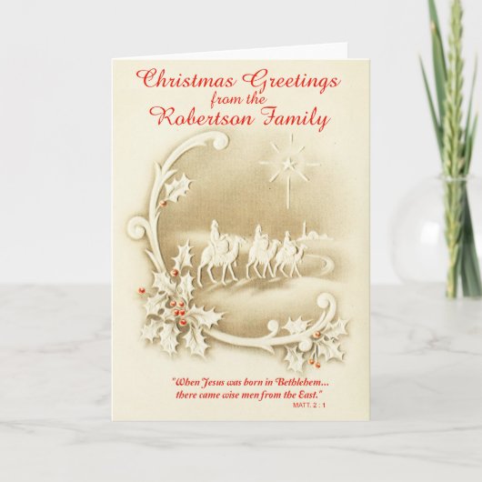 Drie Wijze MannenKerstmis Kaart (Voorkant)