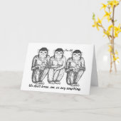 Drie wijze, moderne apen, verjaardagskaarten kaart (Gele Bloem)