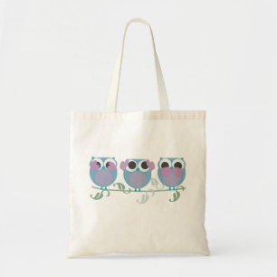 drie wijze uilen zien, horen, spreken geen kwaad tote bag
