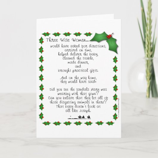 Drie Wijze Vrouwen Feestdagen Kaart (Voorkant)