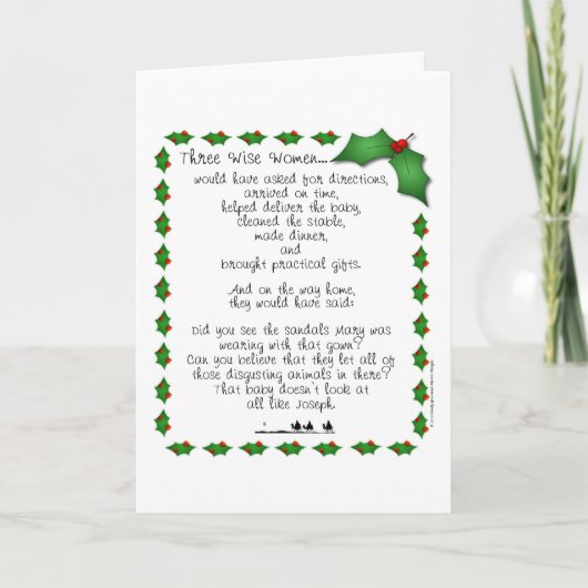 Drie wijze vrouwen kerst Kaart (Voorkant)