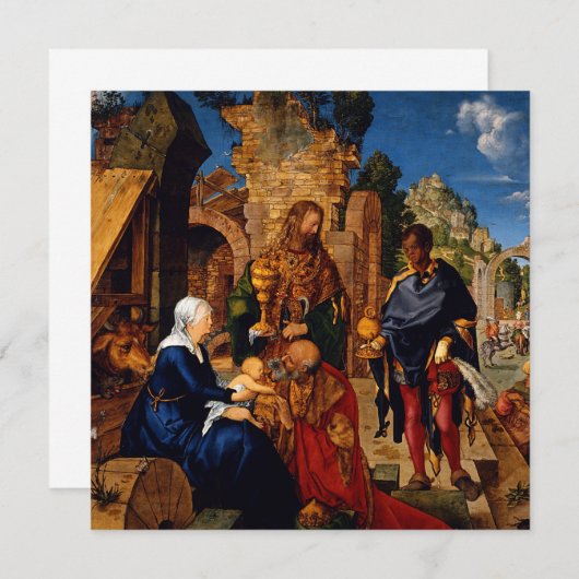 Drie Wijzen aanbidden het kindje Jezus (Voorkant / Achterkant)