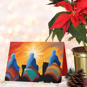 Drie Wijzen Abstract Feestdagen Kaart