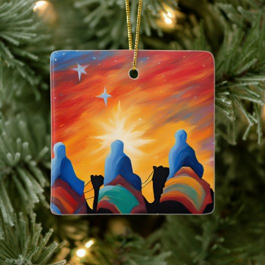 Drie Wijzen Abstract Keramisch Ornament (Boom)
