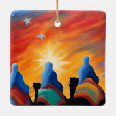 Drie Wijzen Abstract Keramisch Ornament (Achterkant)