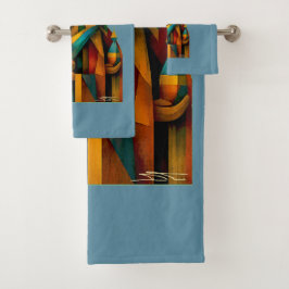 Drie Wijzen Abstracte Geboortekunst Bad Handdoek
