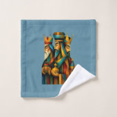 Drie Wijzen Abstracte Geboortekunst Bad Handdoek (Wasdoekje)