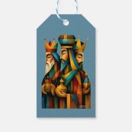 Drie Wijzen Abstracte Geboortekunst  Cadeaulabel