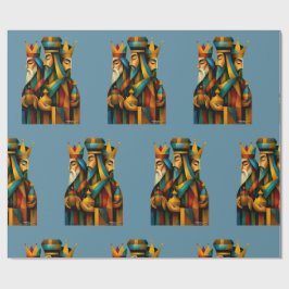 Drie Wijzen Abstracte Geboortekunst Cadeaupapier