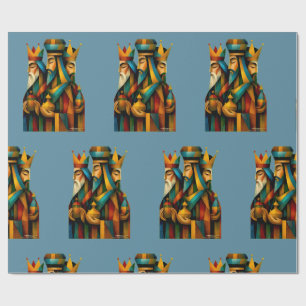 Drie Wijzen Abstracte Geboortekunst Cadeaupapier