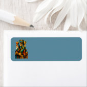 Drie Wijzen Abstracte Geboortekunst Etiket (Insitu)