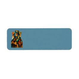 Drie Wijzen Abstracte Geboortekunst  Etiket