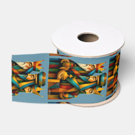 Drie Wijzen Abstracte Geboortekunst Grosgrain Lint