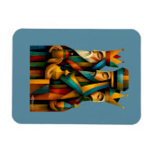 Drie Wijzen Abstracte Geboortekunst Magneet (Horizontaal)
