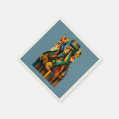 Drie Wijzen Abstracte Geboortekunst Servet (Hoek)