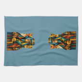 Drie Wijzen Abstracte Geboortekunst Theedoek (Horizontaal)
