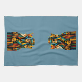 Drie Wijzen Abstracte Geboortekunst Theedoek
