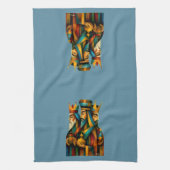 Drie Wijzen Abstracte Geboortekunst Theedoek (Verticaal)