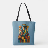 Drie Wijzen Abstracte Geboortekunst Tote Bag (Achterkant)