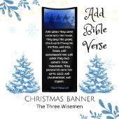 Drie Wijzen Blauwe Ster Kerstmis Kerkbanner Spandoek