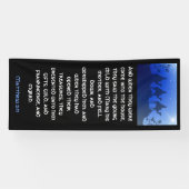 Drie Wijzen Blauwe Ster Kerstmis Kerkbanner Spandoek (Horizontaal)
