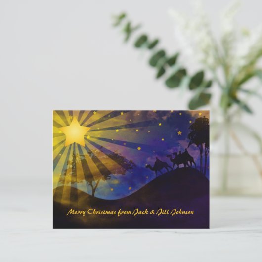 Drie Wijzen & Briefkaart van de Ster van Kerstmis (Staand voorkant)