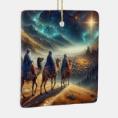 Drie Wijzen die een ster volgen Keramisch Ornament (Rechts)