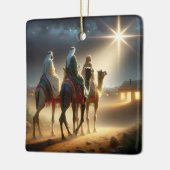 Drie Wijzen die een ster volgen Keramisch Ornament (Links)