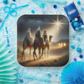 Drie Wijzen die een ster volgen Papieren Bordje (Feest)