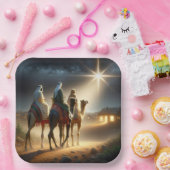 Drie Wijzen die een ster volgen Papieren Bordje (Feest)