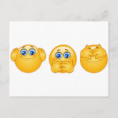 drie wijzen emojus briefkaart (Voorkant)