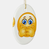 drie wijzen emojus keramisch ornament (Rechts)