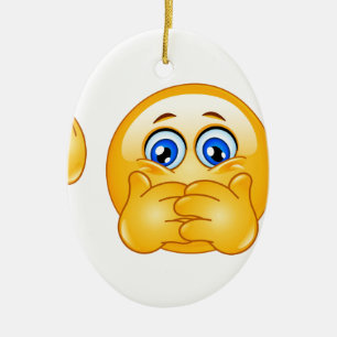 drie wijzen emojus keramisch ornament