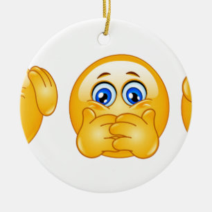 drie wijzen emojus keramisch ornament