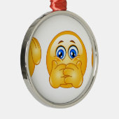 drie wijzen emojus metalen ornament (Rechts)