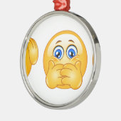 drie wijzen emojus metalen ornament (Links)
