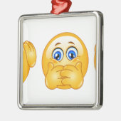 drie wijzen emojus metalen ornament (Links)