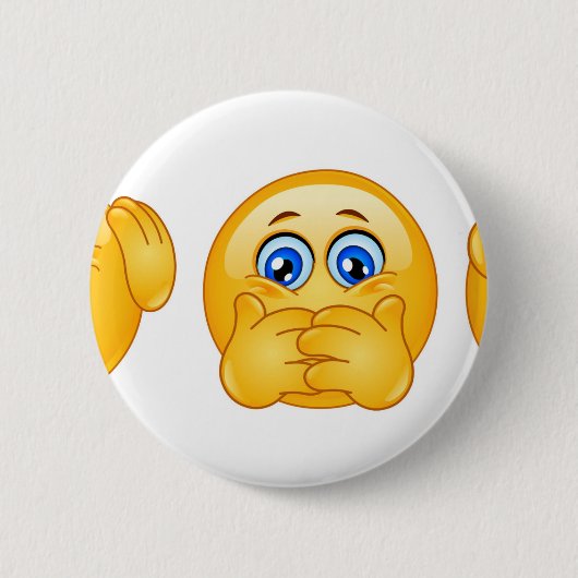 drie wijzen emojus ronde button 5,7 cm (Voorkant)
