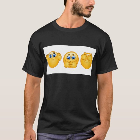drie wijzen emojus t-shirt (Voorkant)